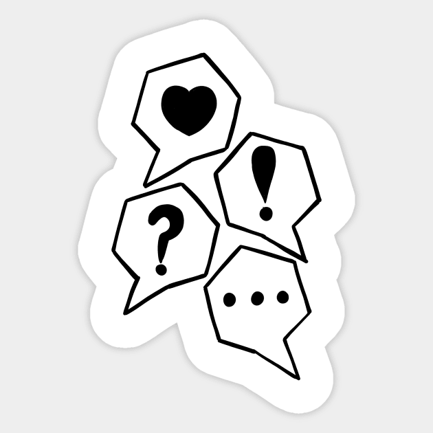 Speech Bubbles Punctuation Sticker by RetroRobosan